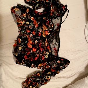 Sheer floral top